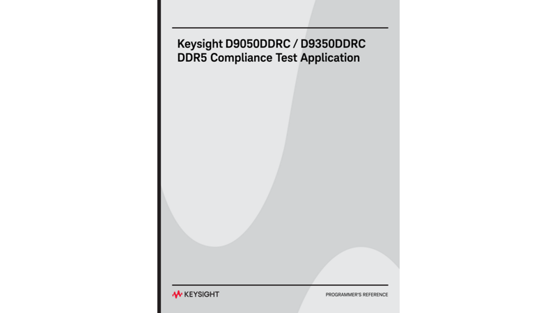 Remote Programmer's Reference, D9050DDRC DDR5 Compliance Test Application